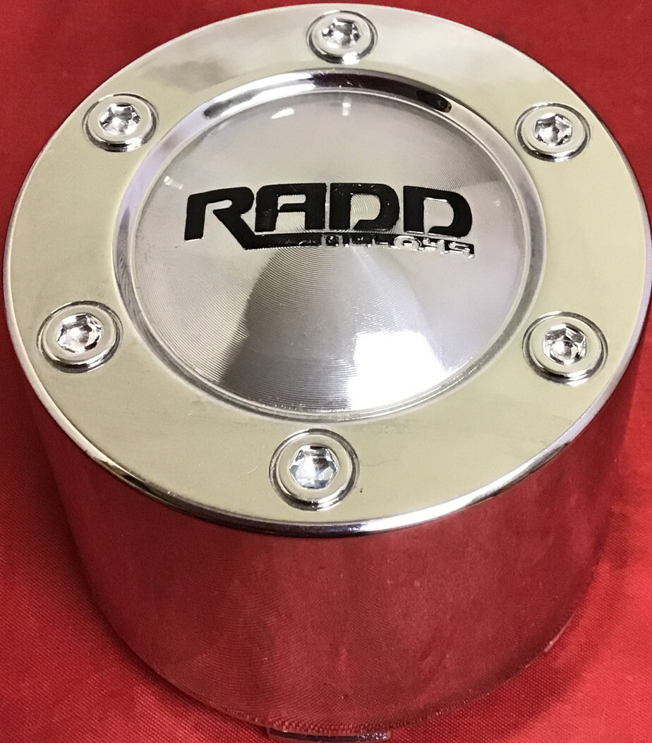 ONE USED RADD ALLOY CENTER CAP# F1000K95R S212-42 CHROME WHEELS CENTER CAP 12049