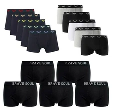 5 Pack Brave Soul Mens Boxer Shorts Multipack Cotton Stretch Underpants Briefs