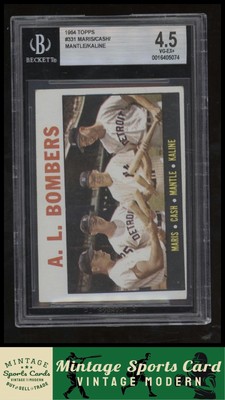 1964 Topps - A.L. Bombers - Maris / Cash / Mantle / Kaline - #331 BGS 4.5