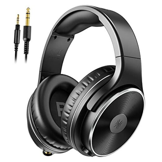 Wired Headphones - Over Ear Headphones with Noise Isolation Dual Jack Black-image