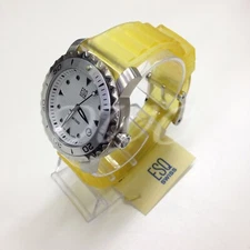 ESQ Movado Submersible Rubber Swiss Quartz Watch with Silver Dial 07101193