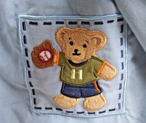Kidsline Go Team Baby Nursery Crib Skirt With Bears Sports Theme Blue Soccer - Picture 3 of 4