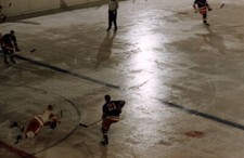 Hockey Aerial View Of New York Rangers Camille Henry 1957 OLD PHOTO