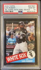 2020 Topps Luis Robert Rookie 1985 Style Black /299 PSA 10 POP 5 Tough Grade