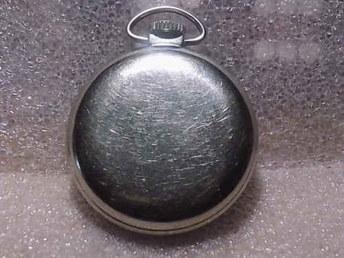 westclox bulls eye wind up pocket watch runs good