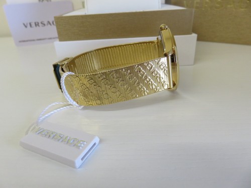 Orologio Versace Donna VE2O00522 Logo Halo Nero Quadrante 38mm Bracciale Tono Oro - Foto 12 di 12