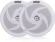 4" Waterproof Marine Speakers - 100W Outdoor Stereo Sound - White Finish