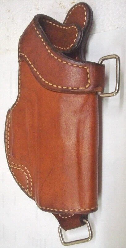 Bianchi 13 "SCORPION" for H&K P9S pistol Suede Lined Brn Leather RH Holster NOS - Image 2 of 4