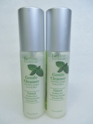 BEFINE FOOD SKIN CARE GENTLE CLEANSER 3.4 OZ  (Lot of 2)