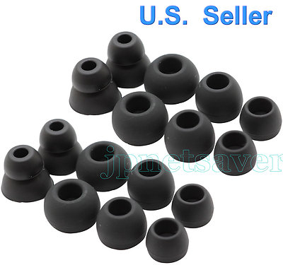 8 Pairs S/M/L/Cone Black Ear Gels for Monster BEATS Wireless Powerbeats 2 and 3