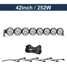 COLIGHT 5" 52" LED Round Driving 10 XL Linkable Light Roof Bar Pro For 4X4 SUV 