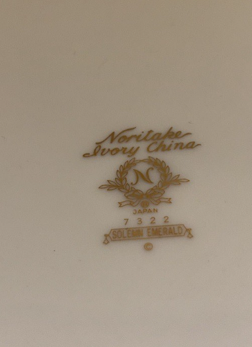 Noritake china Solemn Emerald pattern 6 piece place setting unused Rare - Picture 6 of 6