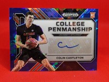 2023 Prizm Draft Picks College Penmanship Colin Castleton Auto BLUE ICE *69/75*