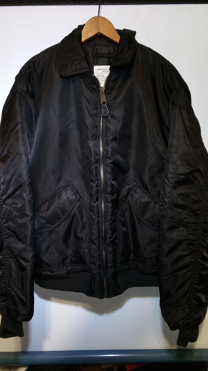 Flyer's Cold Weather XXL CWU-36/P Black Nylon Jacket, Size Flyer's Cold Weather XXL CWU-36/P Black Nylon Jacket, Size