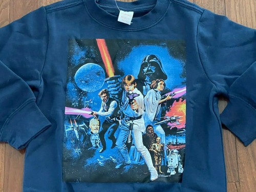 New Gymboree Boys Navy Blue Star Wars Sweatshirt Size XS 3-4 Extra Small 3-4 - Picture 3 of 6
