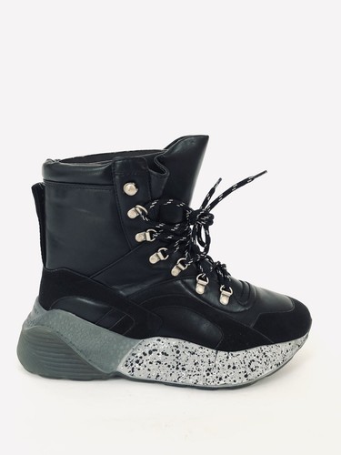 Stella McCartney Eclypse Faux Leather High-top Sneakers EU 38 US 8 NIB $685 ABFB - Picture 2 of 12