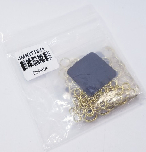 Jewel School 18K Gold over Stainless Steel Jump Rings in 3 Sizes Appx 150 Pcs