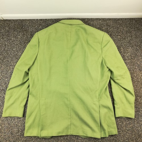 Isaia Napoli Sport Coat Textured Silk Blend Green 46R Hopsack - Picture 6 of 10