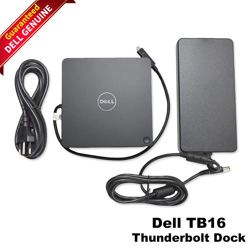Dell TB16 Thunderbolt Docking Station K16A K16A001 w/180W AC Adapter 3V37X 5K5RK - Image 3 of 4