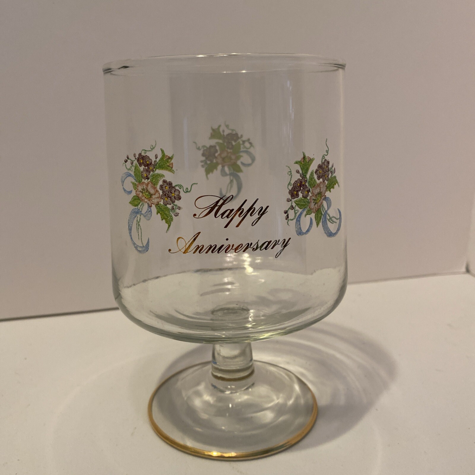 Elegant Happy Anniversary Glass Candy Bar Bowl