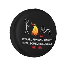 Rv Spare Tire Cover for 15IN (Tire Diameter 70-75cm/27.6-29.5in) fire