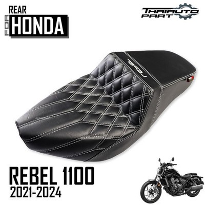 White Replacement Seat Cushion Pad Black Logo For Honda REBEL CMX 1100 2021-2024