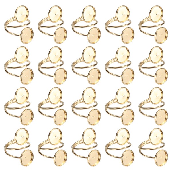 20Er-Set Ringrohling FüR Adjustable Finger Ring, 12Mm Champagner Gold-image