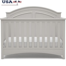 6-in-1 Convertible Crib Greenguard Certified Non-Toxic Adjustable Toddler Bed US
