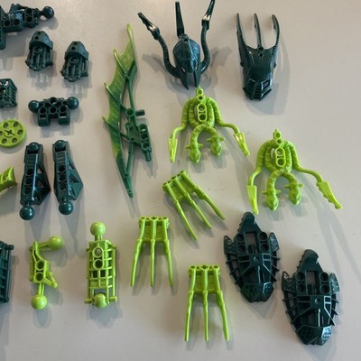 Lego Bionicle Assorted Dark & Lime Green Assorted Parts Lot A | eBay