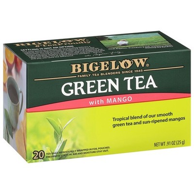 Green Tea with Mango - 120 Individually Wrapped Bags, Gluten Free