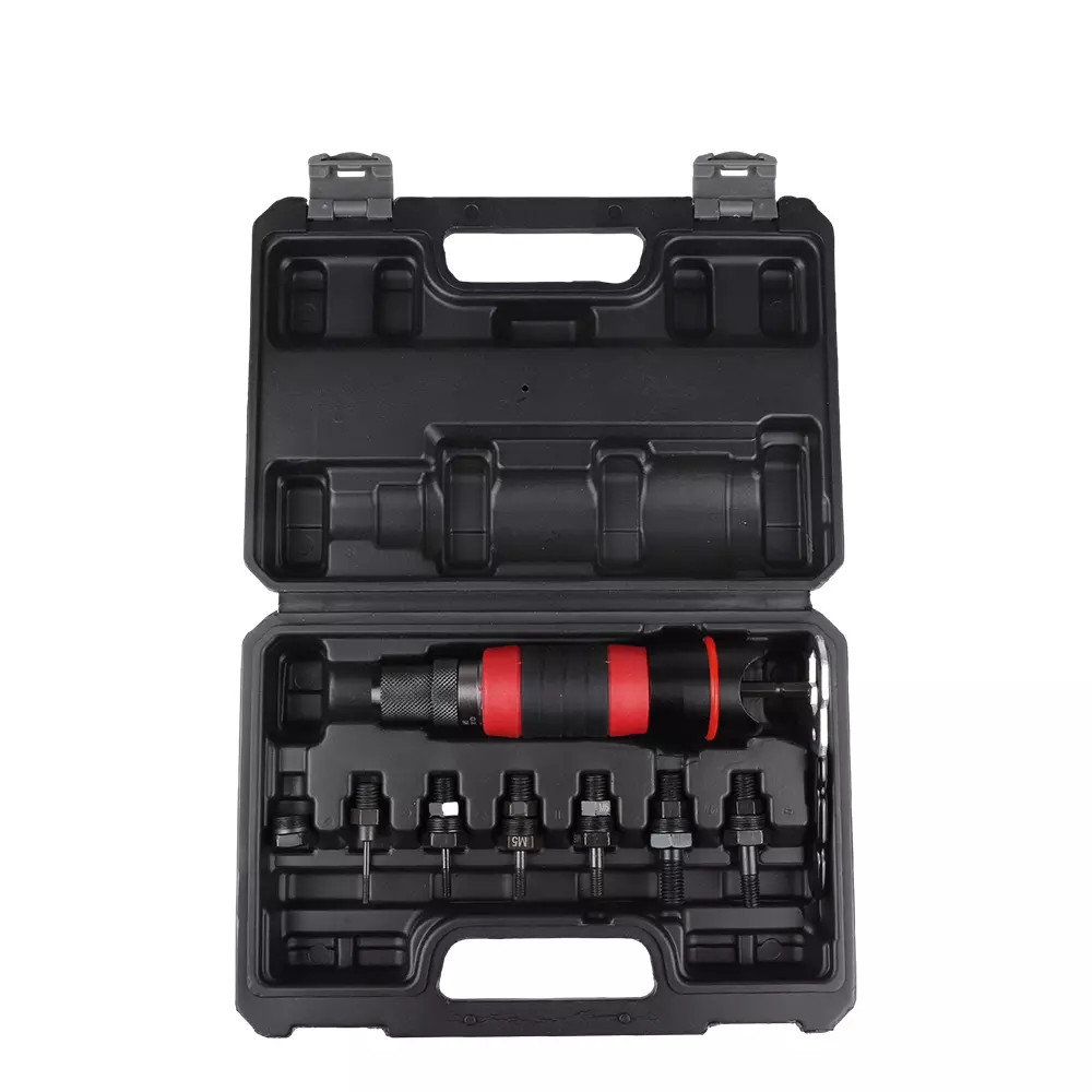 Professional Electric Drill Rivet Rivnut Nut Gun Adapter Insert Tool Kit M3-M10