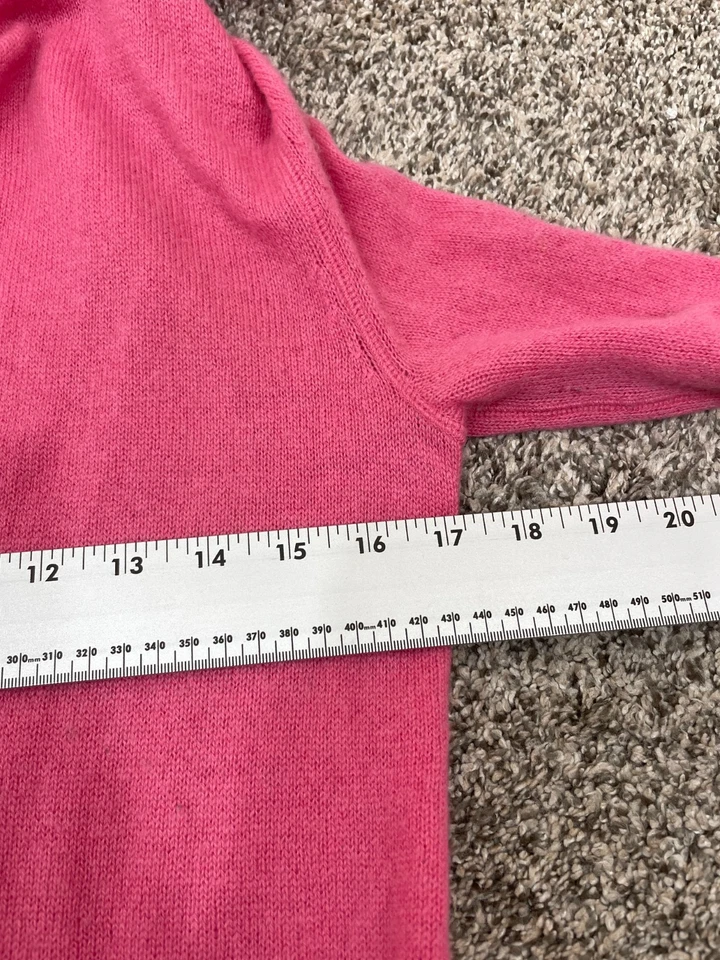 Christopher Fischer Mujer M Cárdigan Con Capucha Cachemira Suéter Rosa ¡PEQUEÑO AGUJERO! Foto 4 de 4
