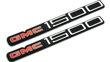 2pc Chrome Exterior Door Emblem Badge Fit For 1988-1999 C1500 Truck Double Tape
