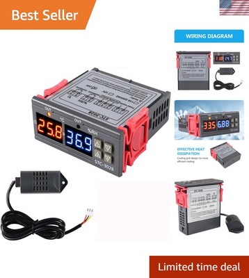 STC-3028 24V Smart Temperature and Humidity Controller with Calibration Options