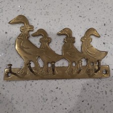 Vintage brass metal Duck Key