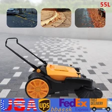 41'' Walk-Behind Sweeper Street Floor Road Sweeping Floor Cleaner Hand Push