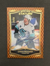 2023-2024 UPPER DECK STATURE HOCKEY #21 JARED McCANN ORANGE AUTO /50
