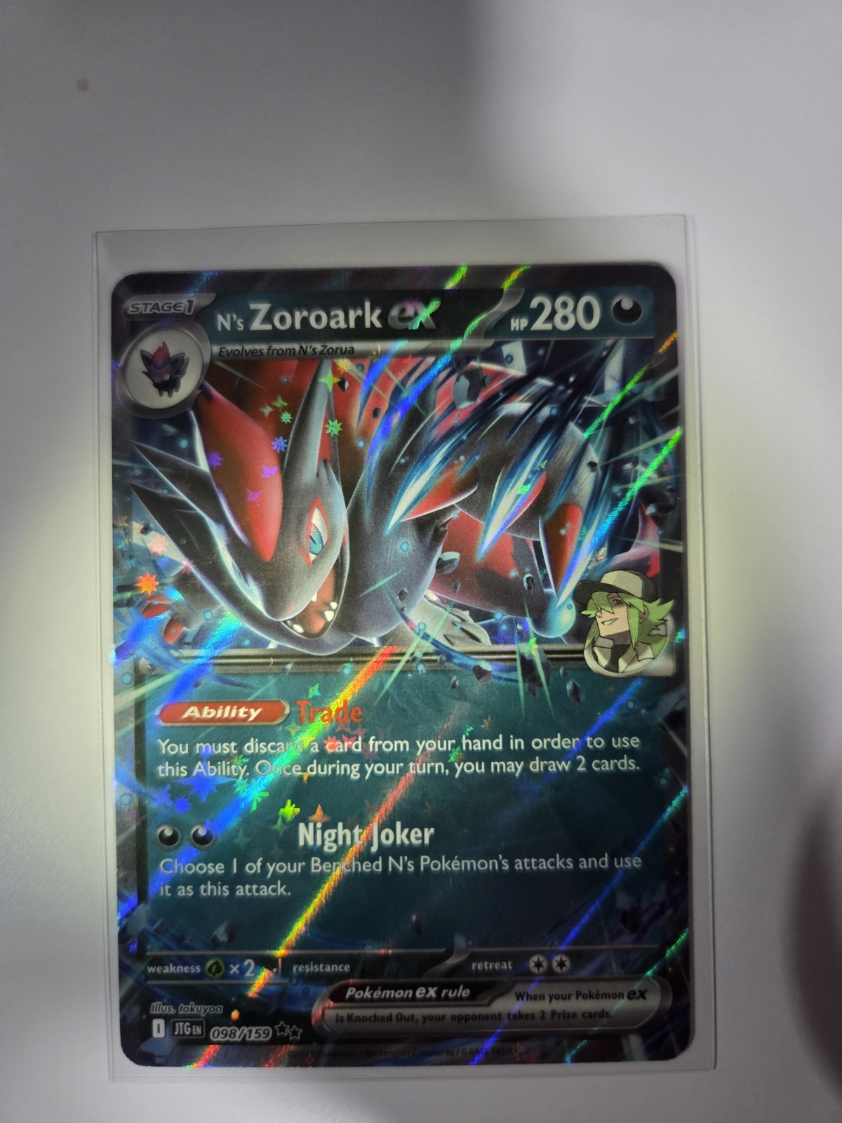 N's Zoroark ex - 098/159 SV09: Journey Together NM Pokemon Card TCG