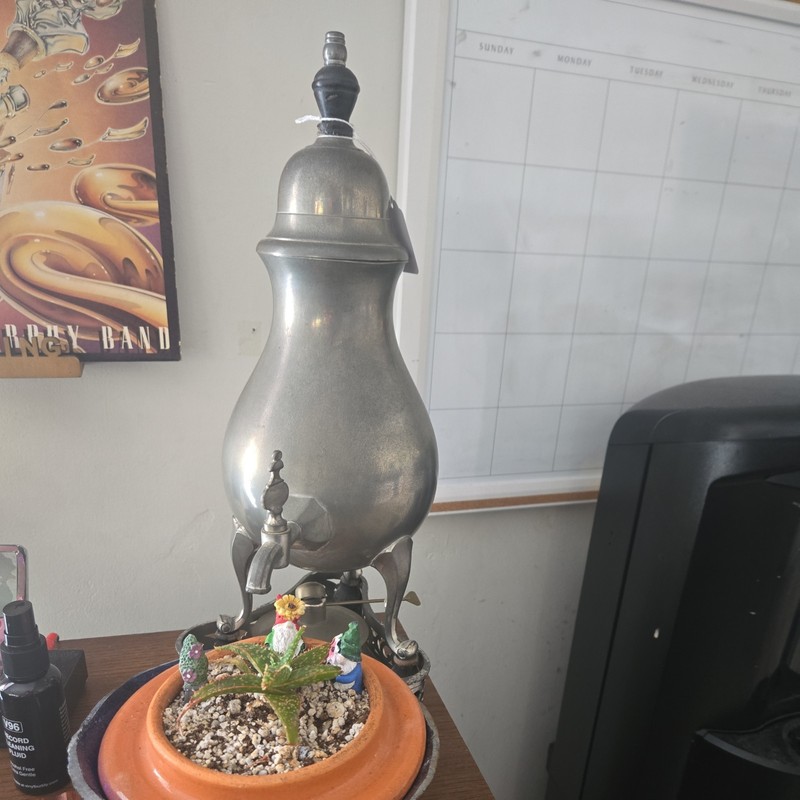 Vintage Metawa Holland Pewter Coffee Samovar Set - Complete with Burner & Tray