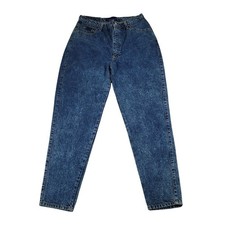 Sasson Modern Basics Vintage 90s High Waisted Acid Wash Jeans Blue 14 30x32
