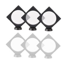 6 Pcs 3D Floating Display Case Frame Display Holder Stands Inner Round Inner