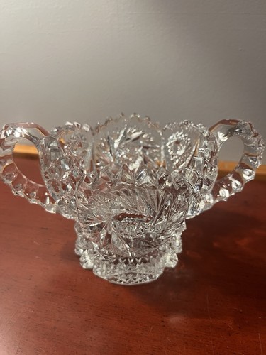 Vintage Imperial Glass Sawtooth and Swirl Sugar and Creamer Set -EUC - Picture 8 of 16