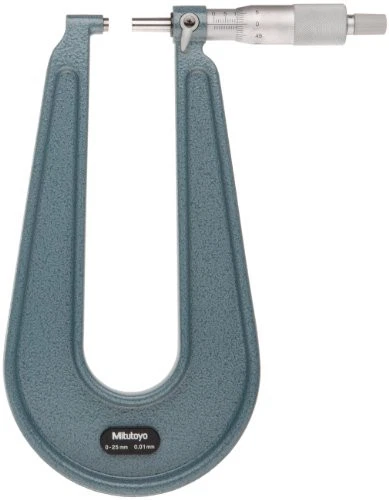 Mitutoyo 118-101 Sheet Metal Micrometer  Ratchet Stop  0-25mm Range  0.01mm