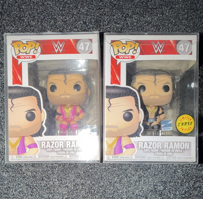 Funko Pops! Lot(2) WWE Razor Ramon #47 Pop! Vinyl Figure & Chase Limited Edition