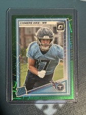 Panini Donruss Optic 2025 Chimere Dike #269 Green Velocity RC Tennessee Titans