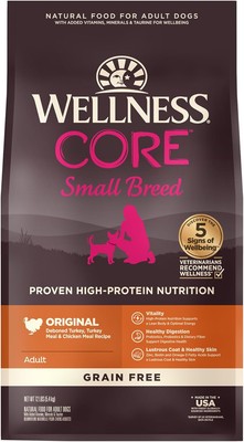Wellness CORE Dry Dog Food, Small Breed, 12 Pound (Pack of 1), turkey 