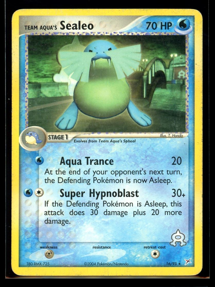 2004 EX - Team Magma vs Team Aqua Team Aqua’s Sealeo #16 Non Holo Rare Pokemon