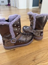 Girl's SKECHERS Boots Lights Twinkle Toes: Glitzy Glam - Sparkle Hearts - 11