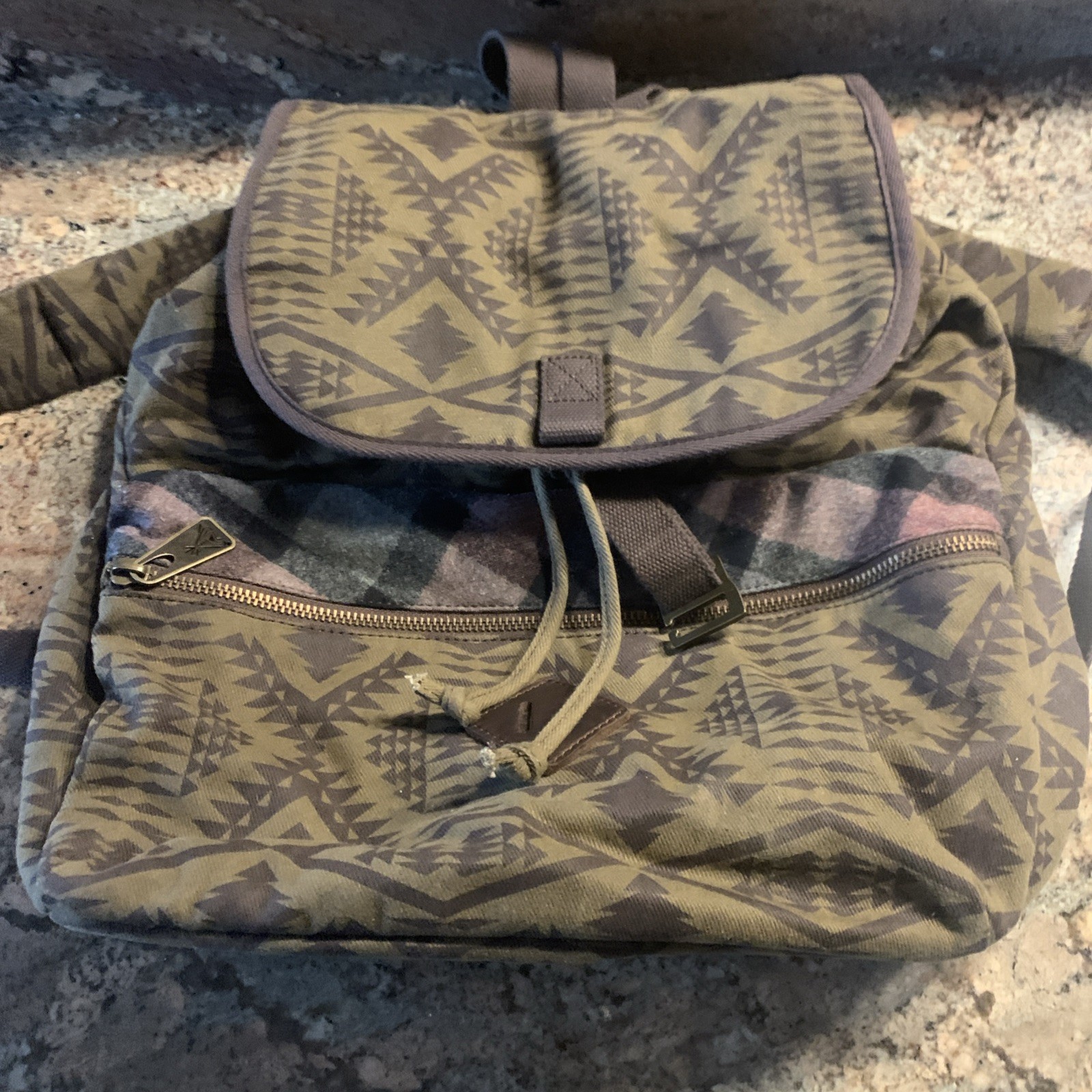 Pendleton Brown Multi Wool Canvas Western Cargo P… - image 1