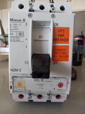 MOELLER NZM2 CIRCUIT BREAKER IEC/EN 60947 DIN VDE 0660